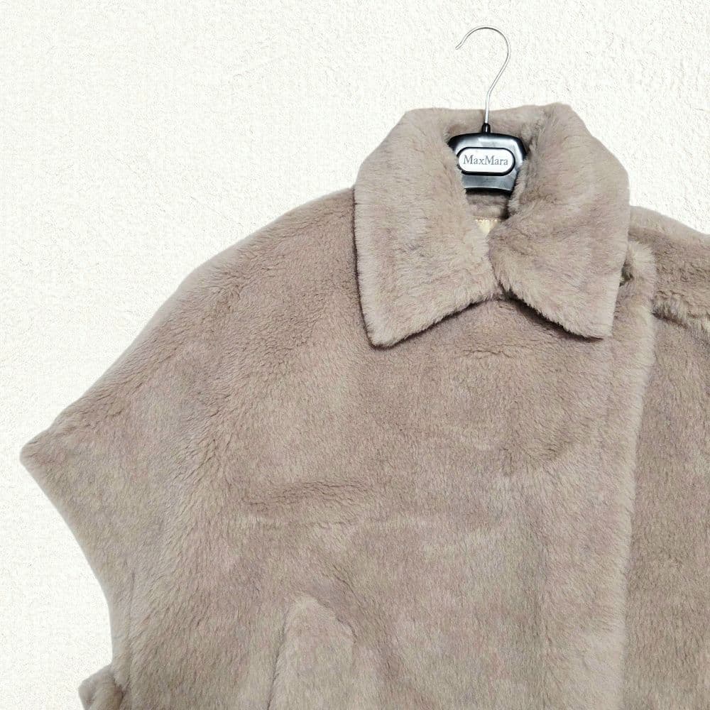 【新品】Max Mara TEBE テディベア ケープ ポンチョ Sand