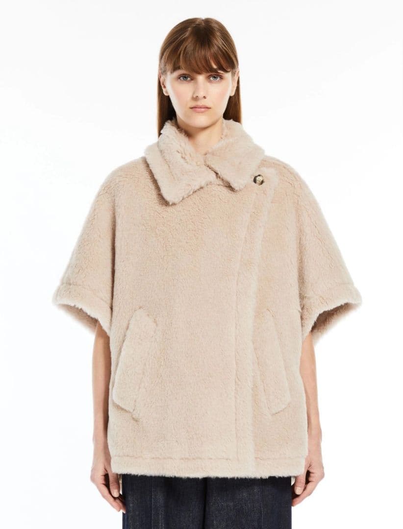 【新品】Max Mara TEBE テディベア ケープ ポンチョ Sand