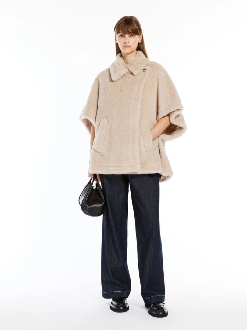 【新品】Max Mara TEBE テディベア ケープ ポンチョ Sand