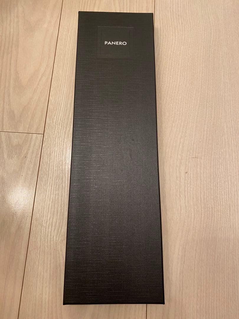 PANERO ブラック ネクタイ シルク100%