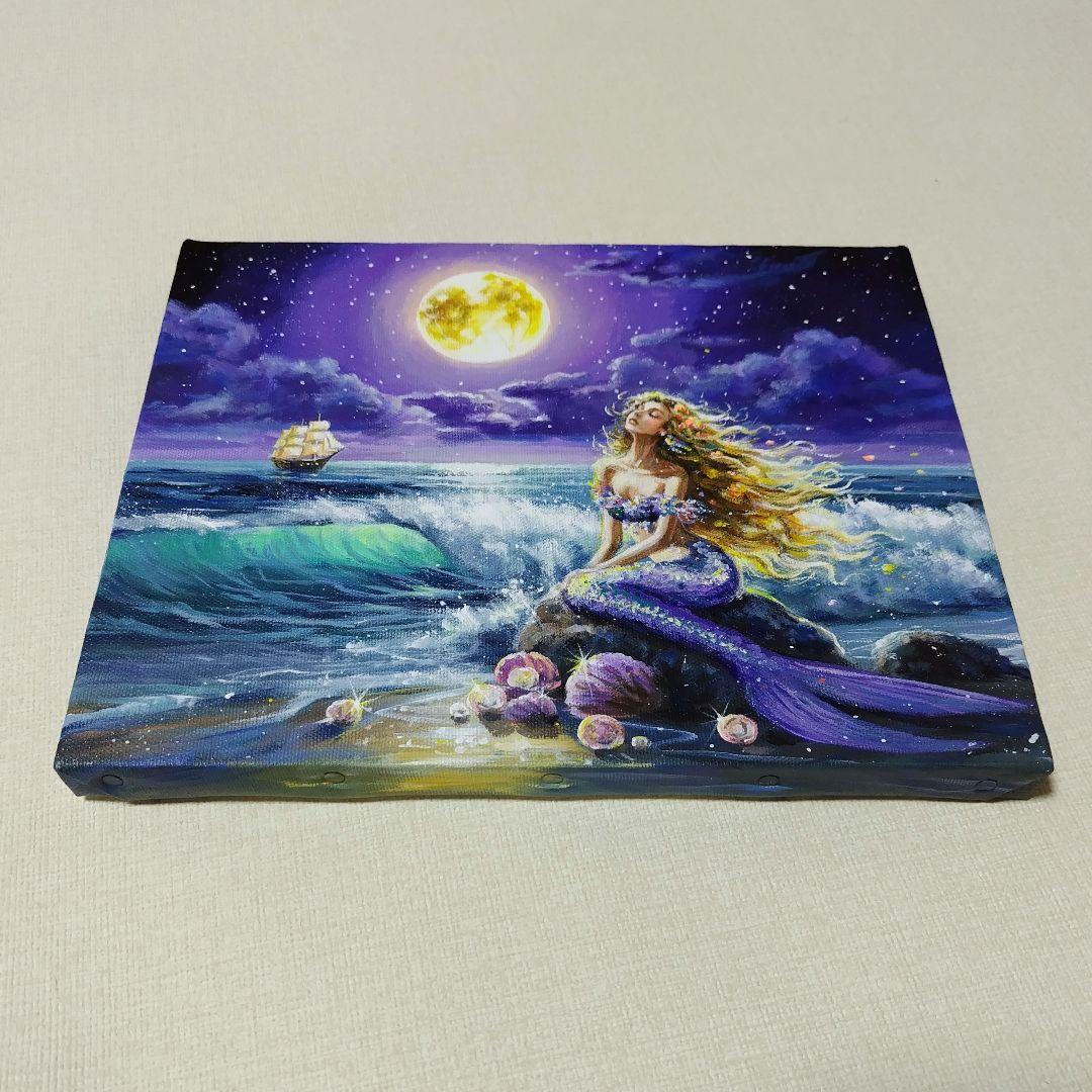 m*n様 【月光を浴びて】アクリル画 F3 風景画 絵画