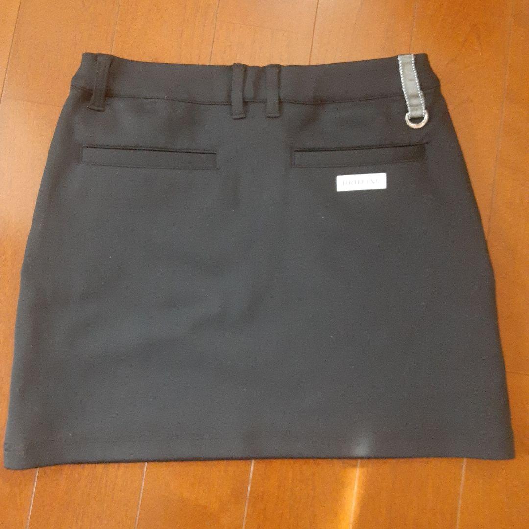 BRIEFING 3Dロゴ　ブラック ゴルフスカートS