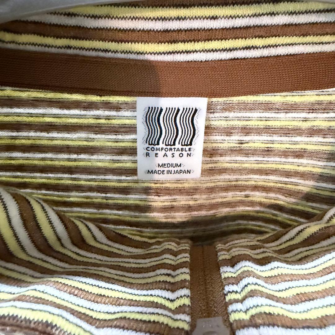 COMFORTBALE REASON / ハーフジップボーダーカットソー