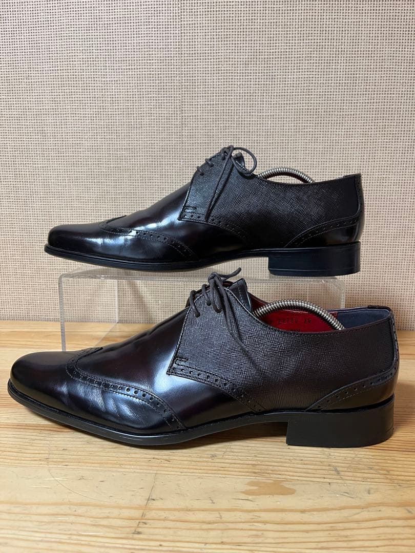 a269/極美品★ZUO MEN メンズ ドレスシューズ ウィングチップ26㎝