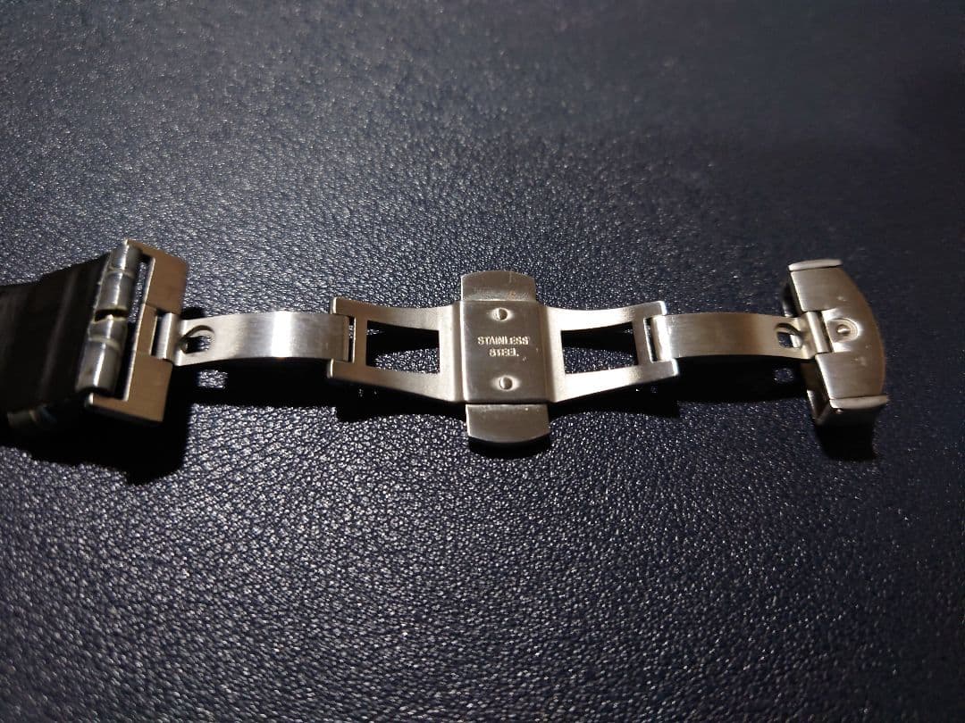 CASSIS カシス　Dバックル用　20 クロコレザー　時計　ベルト　グレー