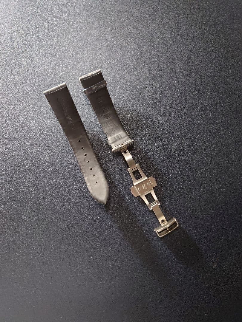 CASSIS カシス　Dバックル用　20 クロコレザー　時計　ベルト　グレー