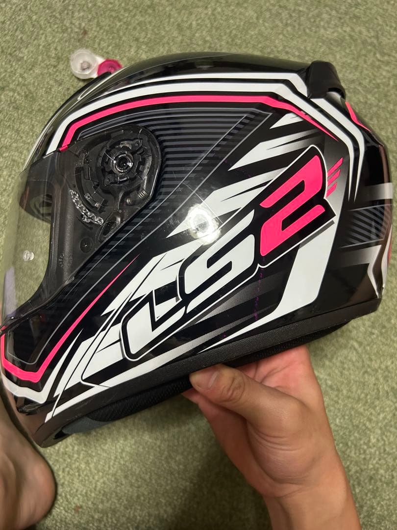 LS2 フルフェイスヘルメット ブラック/ピンク