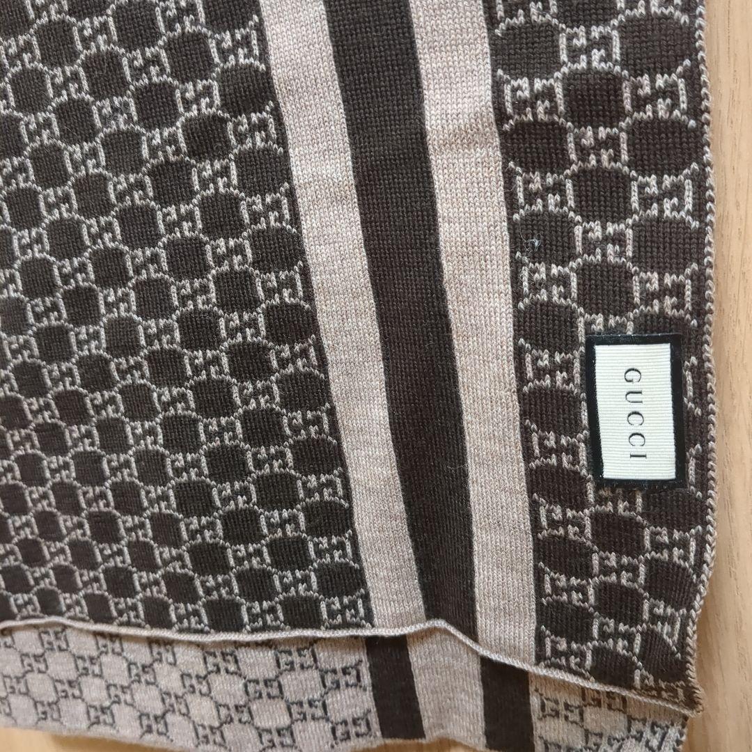 美品 正規店購入 GUCCI マフラー ストール リバーシブル