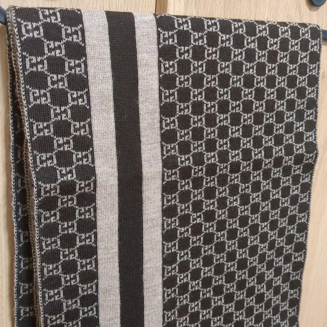 美品 正規店購入 GUCCI マフラー ストール リバーシブル
