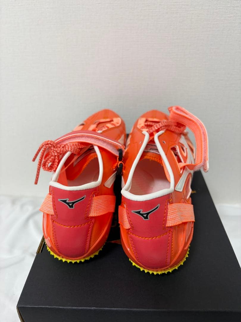 ミズノ　陸上　スパイク　短距離　オレンジ