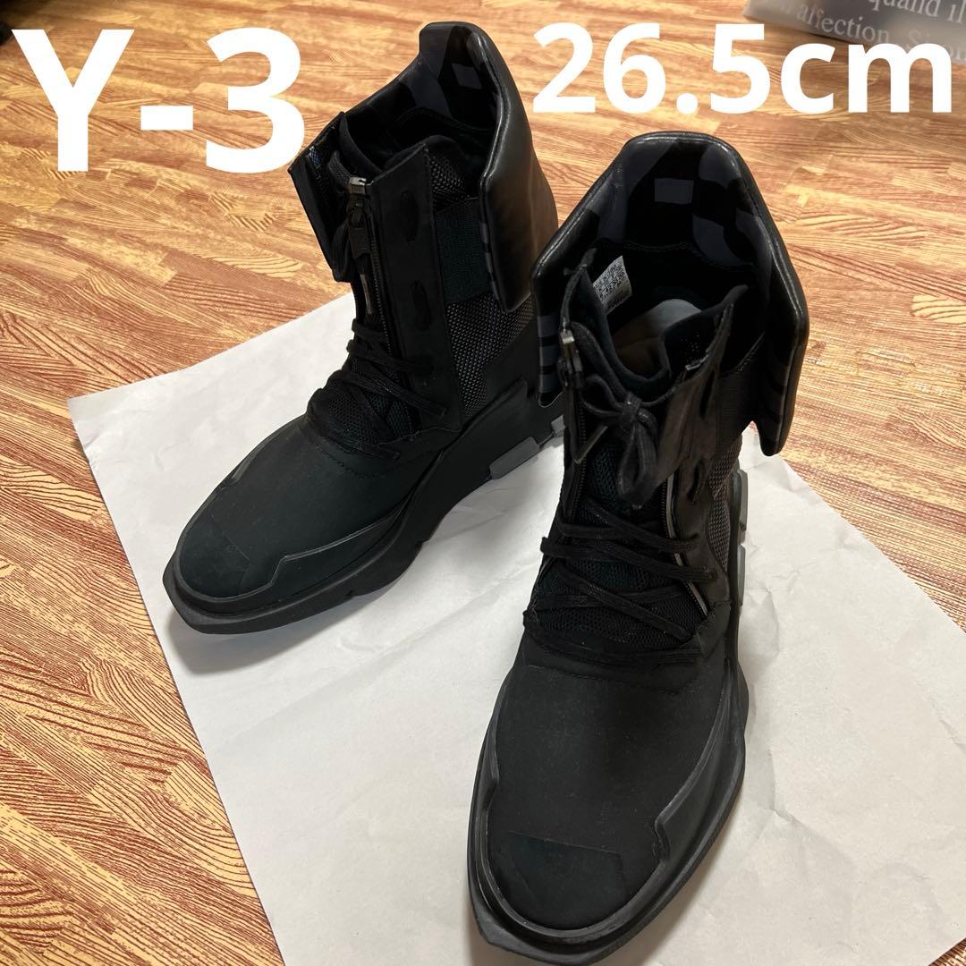 Y-3 ブラック ハイカットブーツ