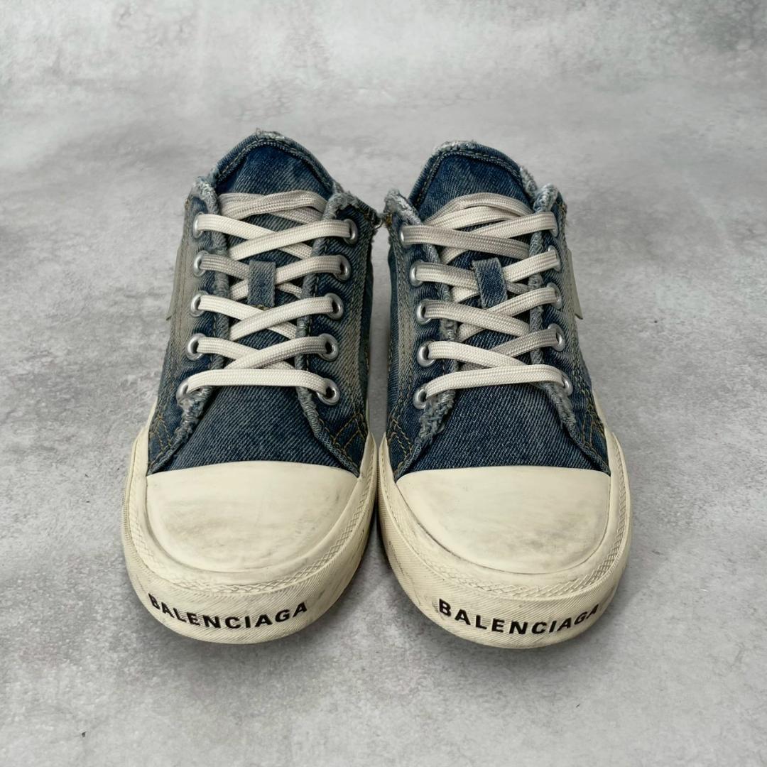 極美品】 バレンシアガ　デニム デストロイ ミュール スニーカー ダメージ加工