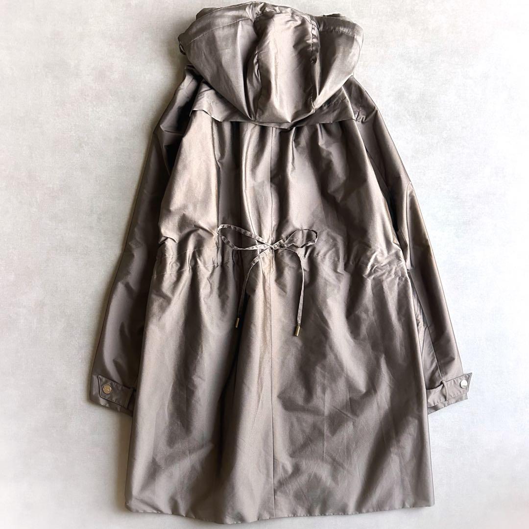 美品▲HERNOヘルノ//テックタフタ フード付きスプリングコート▲サイズ38