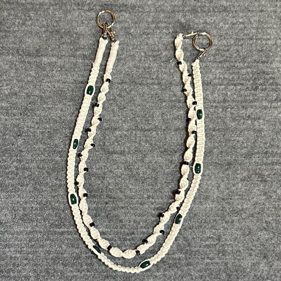 【あおばくん着用】 マクラメ編み ウォレットチェーン