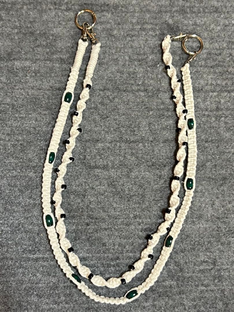 【あおばくん着用】 マクラメ編み ウォレットチェーン