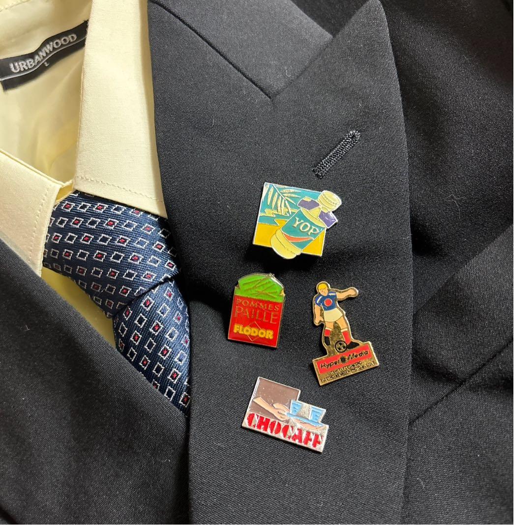 90s vintage レトロセットアップ スーツ ピンズ No.99
