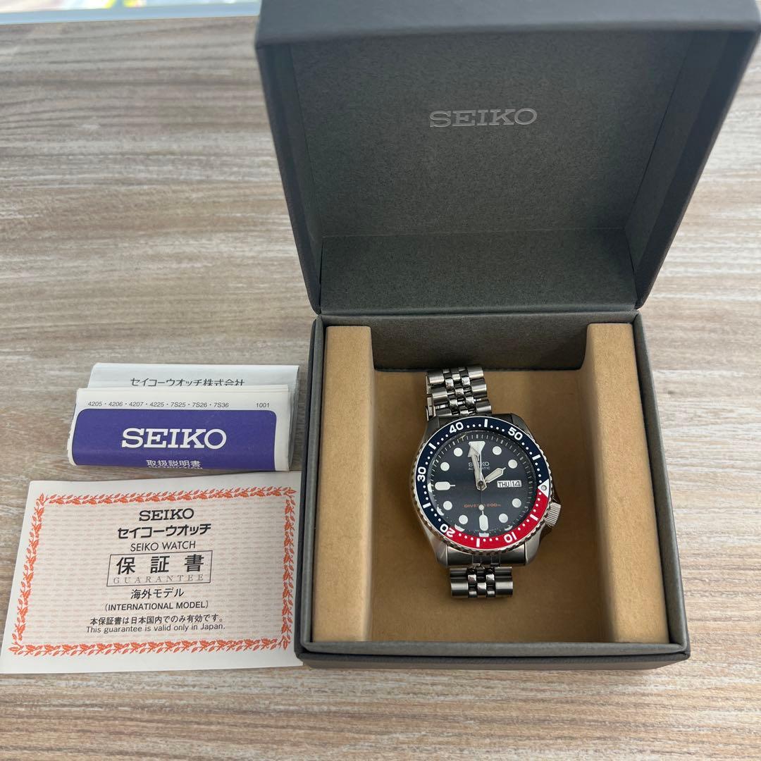 SEIKO 腕時計 逆輸入 海外モデル ネイビー SKX009KD
