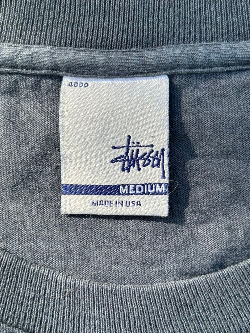 STUSSY　ロンT　USA製　コットン100%　00s　ストゥーシー　銀タグ