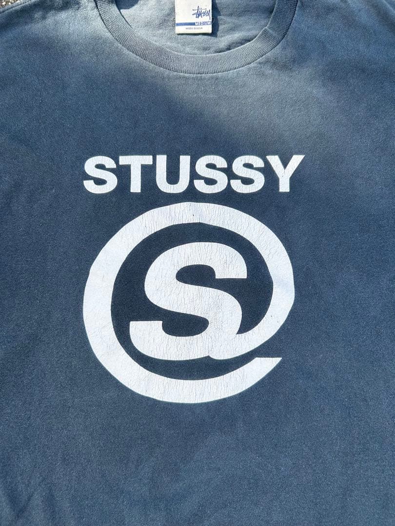 STUSSY　ロンT　USA製　コットン100%　00s　ストゥーシー　銀タグ