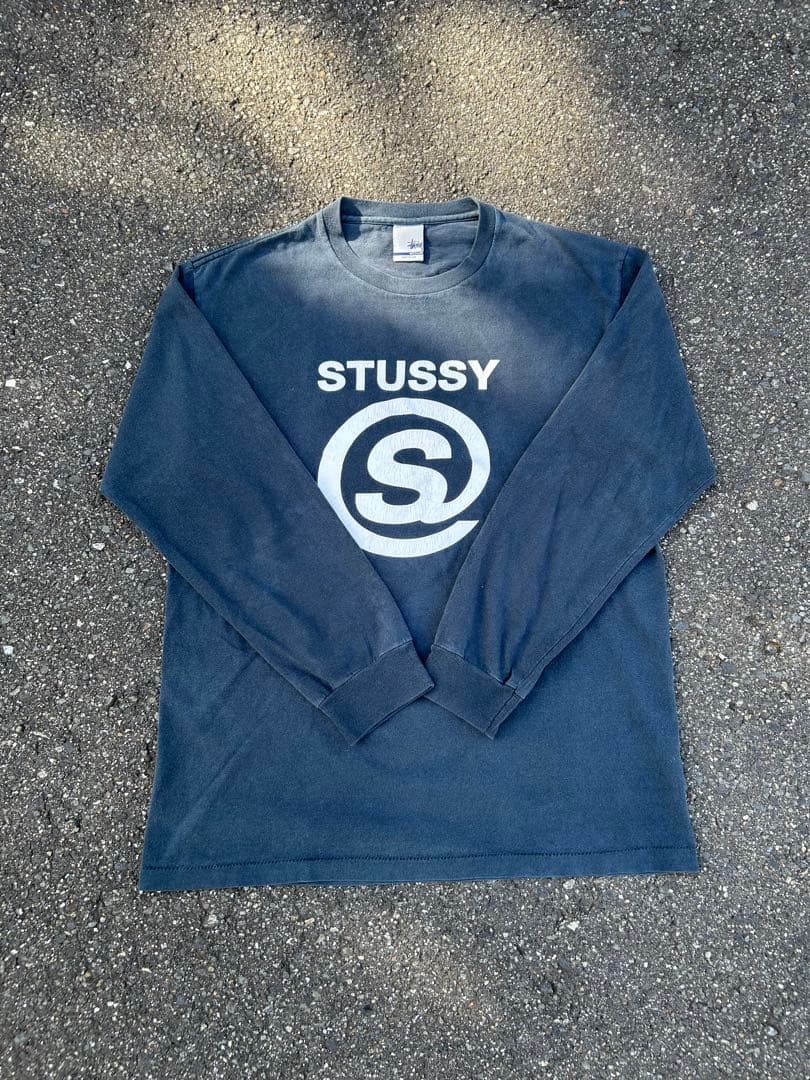 STUSSY　ロンT　USA製　コットン100%　00s　ストゥーシー　銀タグ