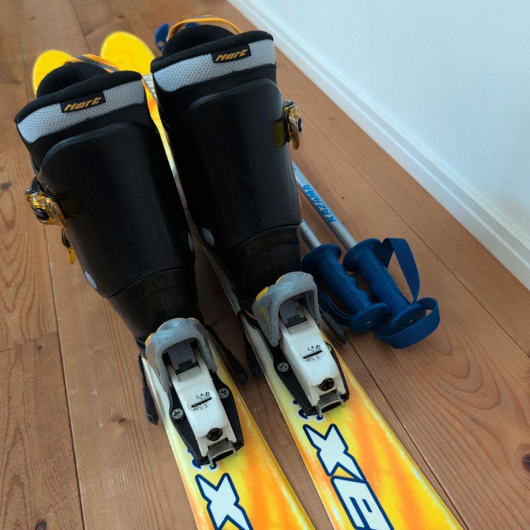 子供用スキーセット110cm kazama板Hartブーツkazamaストック