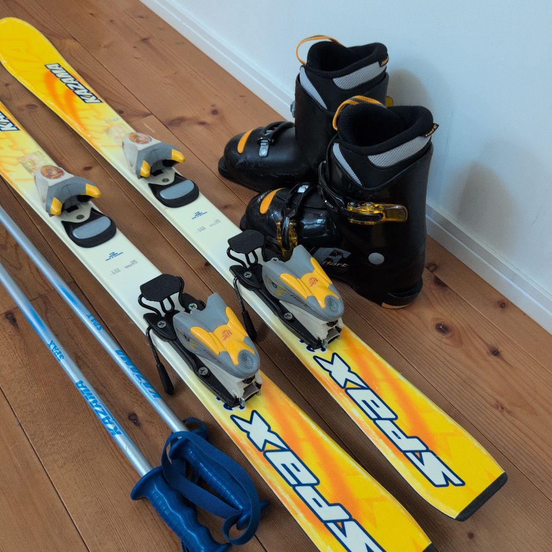 子供用スキーセット110cm kazama板Hartブーツkazamaストック