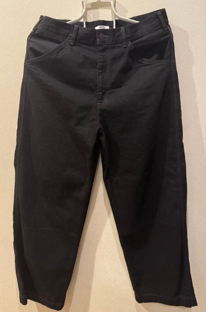 【上下セット】UNIQLO U オーバーサイズカラーデニムジャケット ブラック