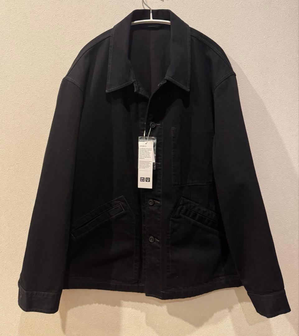 【上下セット】UNIQLO U オーバーサイズカラーデニムジャケット ブラック