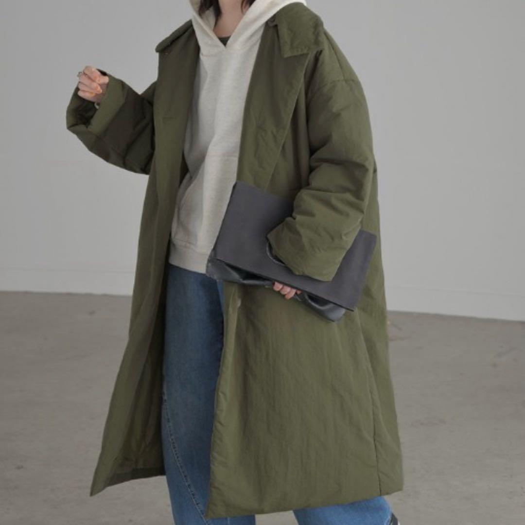 【新品】HUG.U ハグユー　中綿コート/ロングコート　カーキ　完売品⭐︎