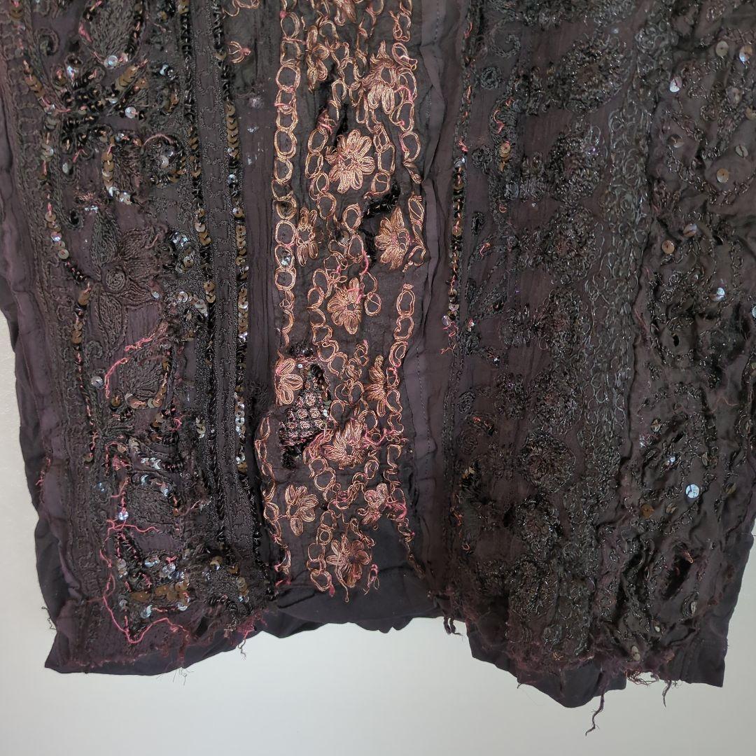 JUNYA WATANABE 2005ss Tシャツ スパンコール　黒