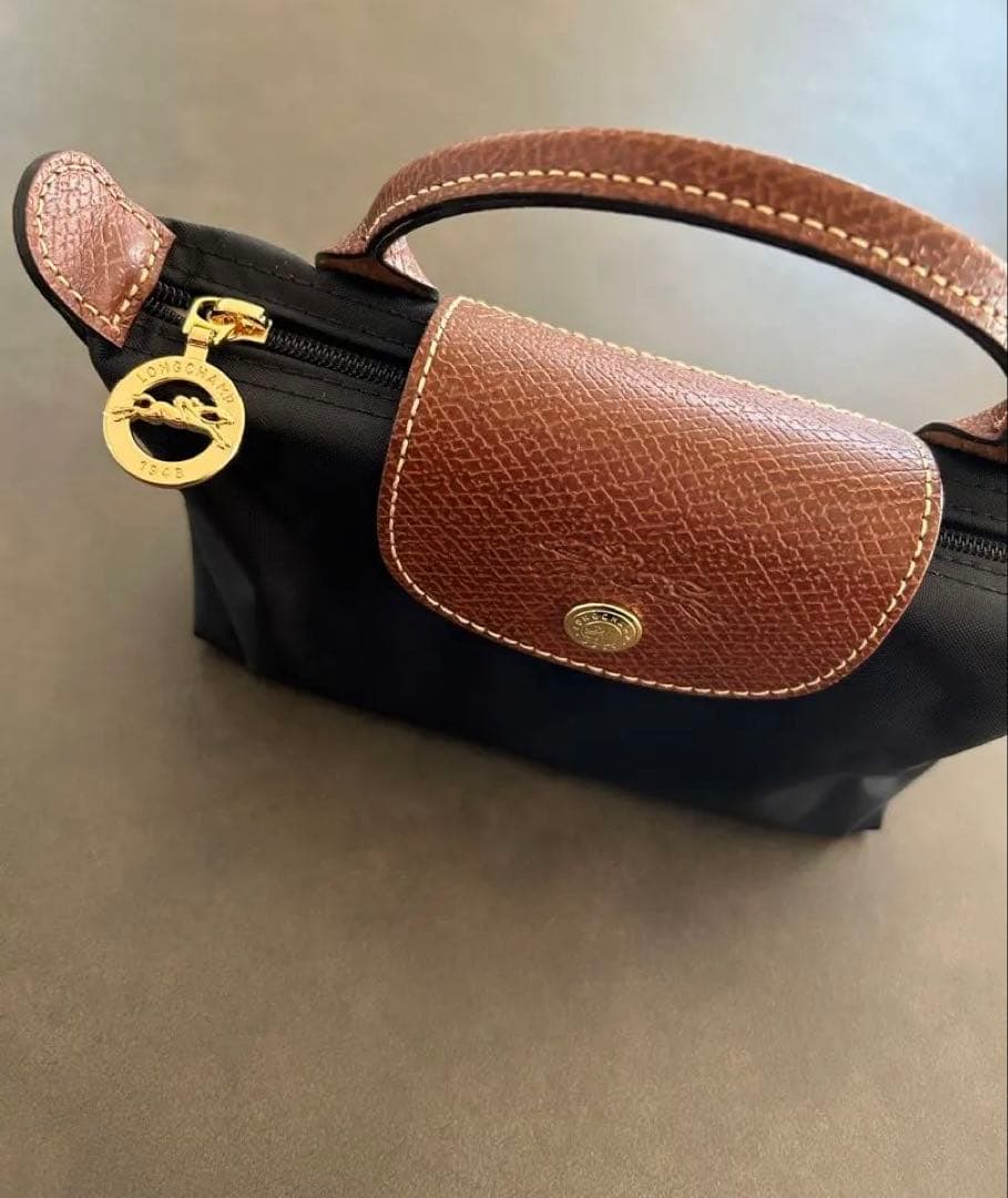 ロンシャン ル プリアージュ オリジナル ハンドル付きポーチ XS