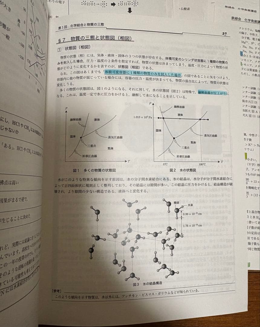 鉄緑会　高3化学　化学発展講座　寺田　冊子　受験科テスト　確認テスト　例題解答