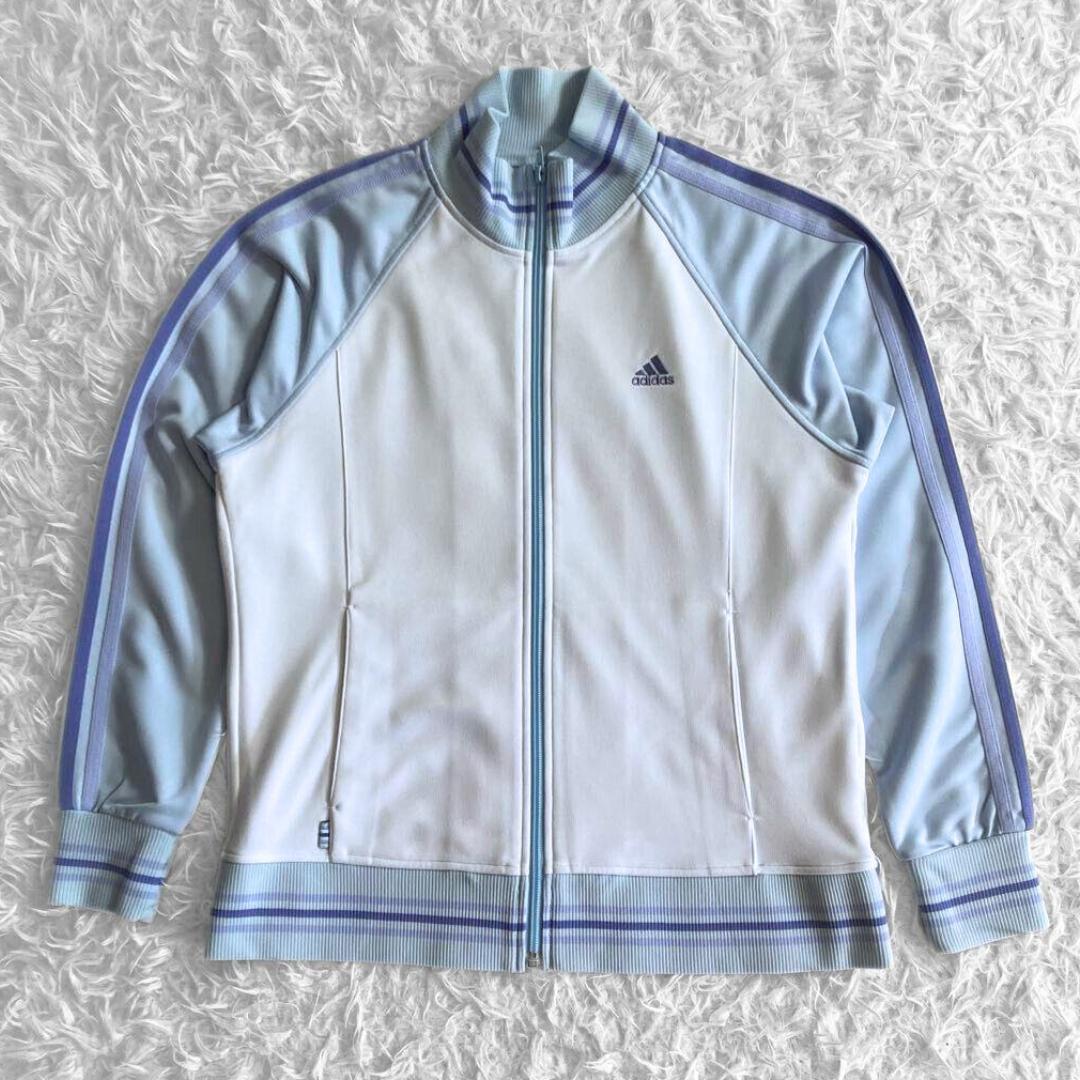 DoKIri-様 adidas パステルカラー ロゴ刺繍 トラックジャケット M