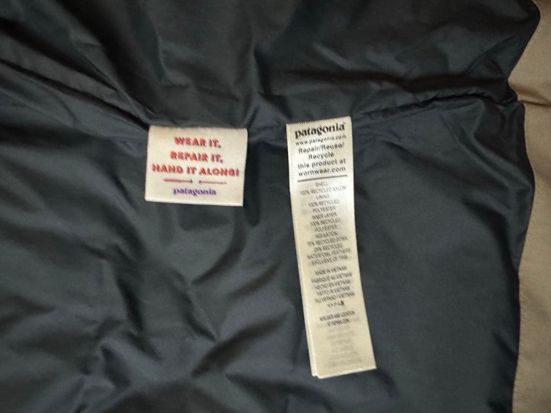 Patagonia ダウンドリフトベスト　ベージュ サイズxs