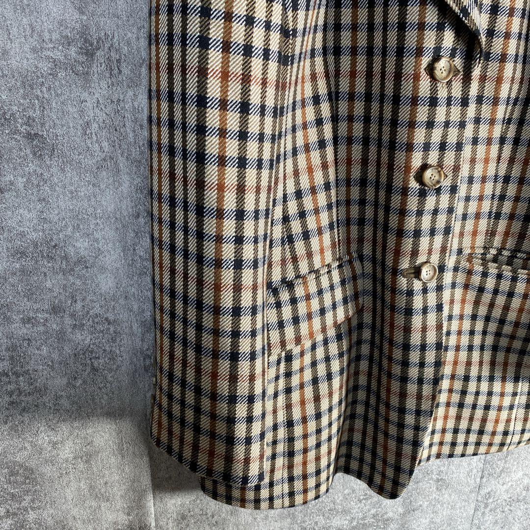 DAKS LONDON 英国　チェック ウールジャケット テーラード 15ABR