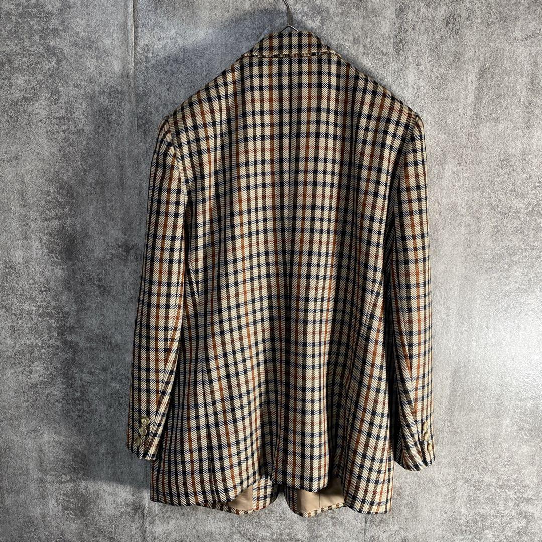 DAKS LONDON 英国　チェック ウールジャケット テーラード 15ABR