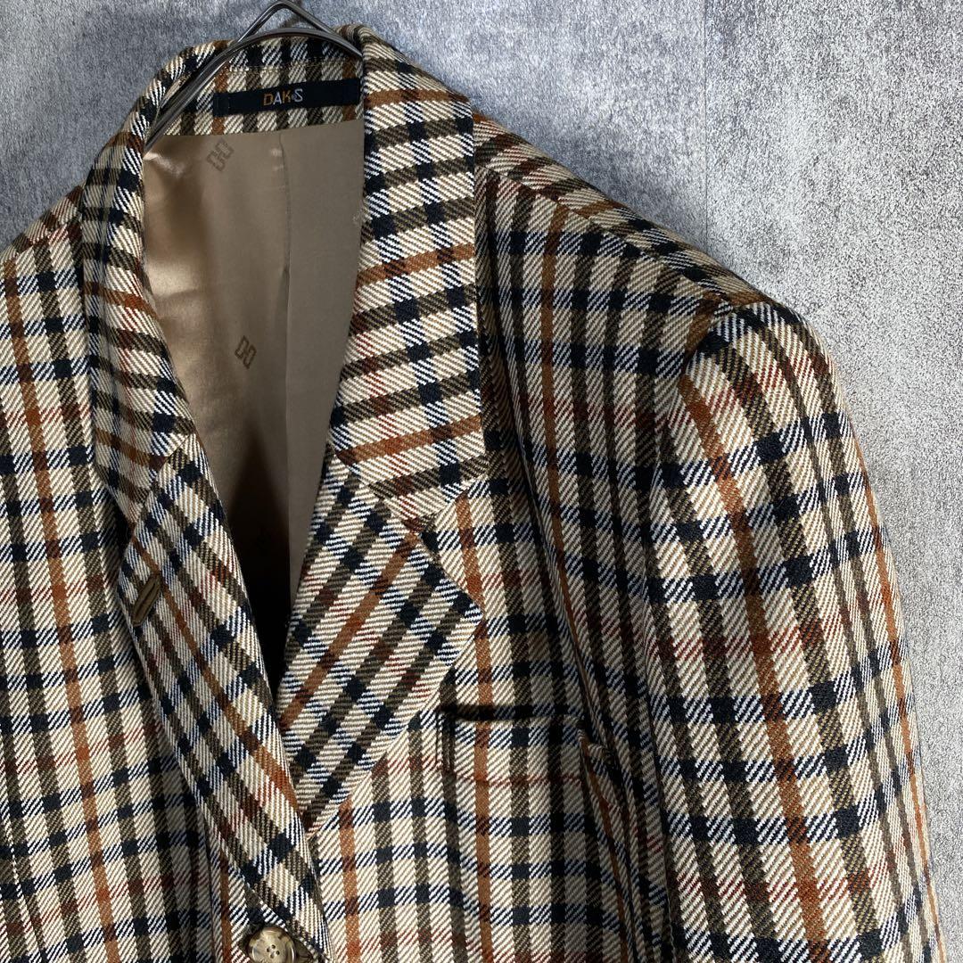 DAKS LONDON 英国　チェック ウールジャケット テーラード 15ABR