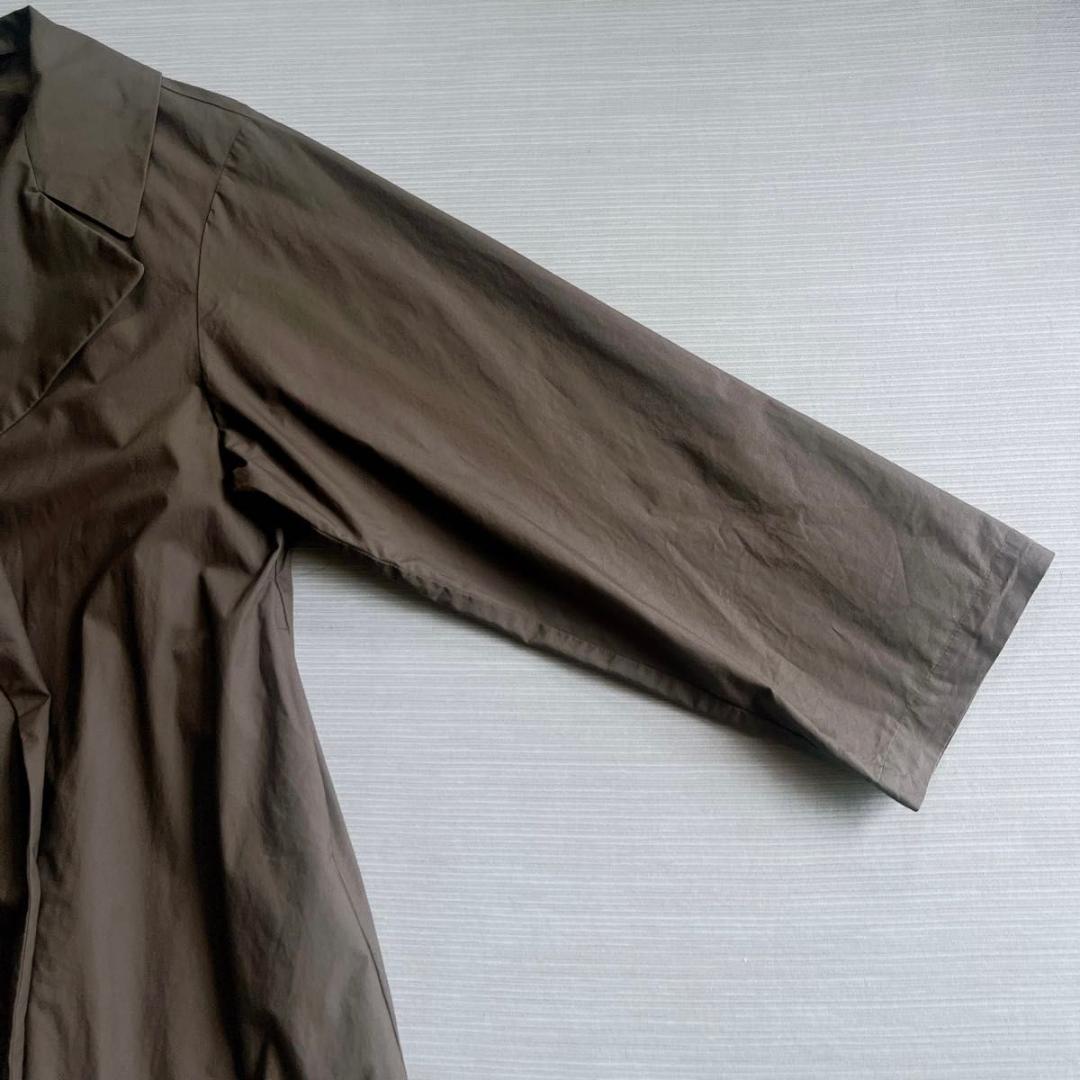 ＊美品【ミズイロインド】トレンチライクコート　ロング　チャコールグレー　FREE