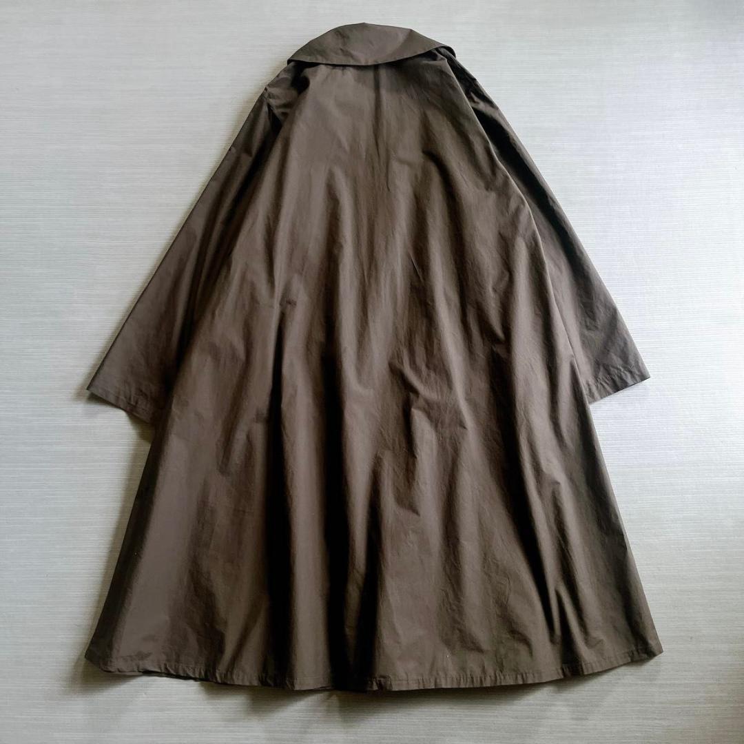 ＊美品【ミズイロインド】トレンチライクコート　ロング　チャコールグレー　FREE