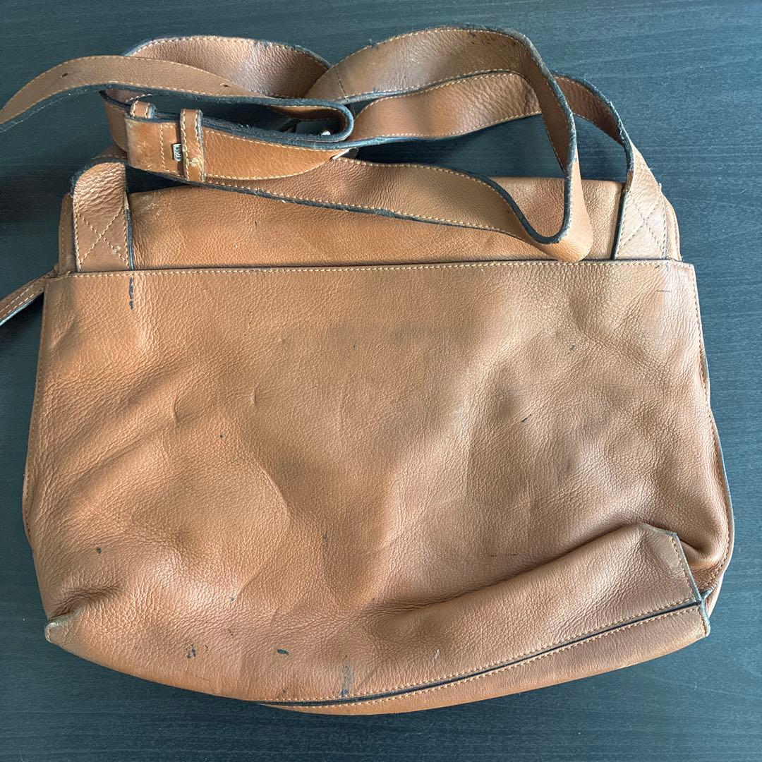 #1059 LOEWE ロエベ レザー ショルダーバッグ ブラウン 中古品