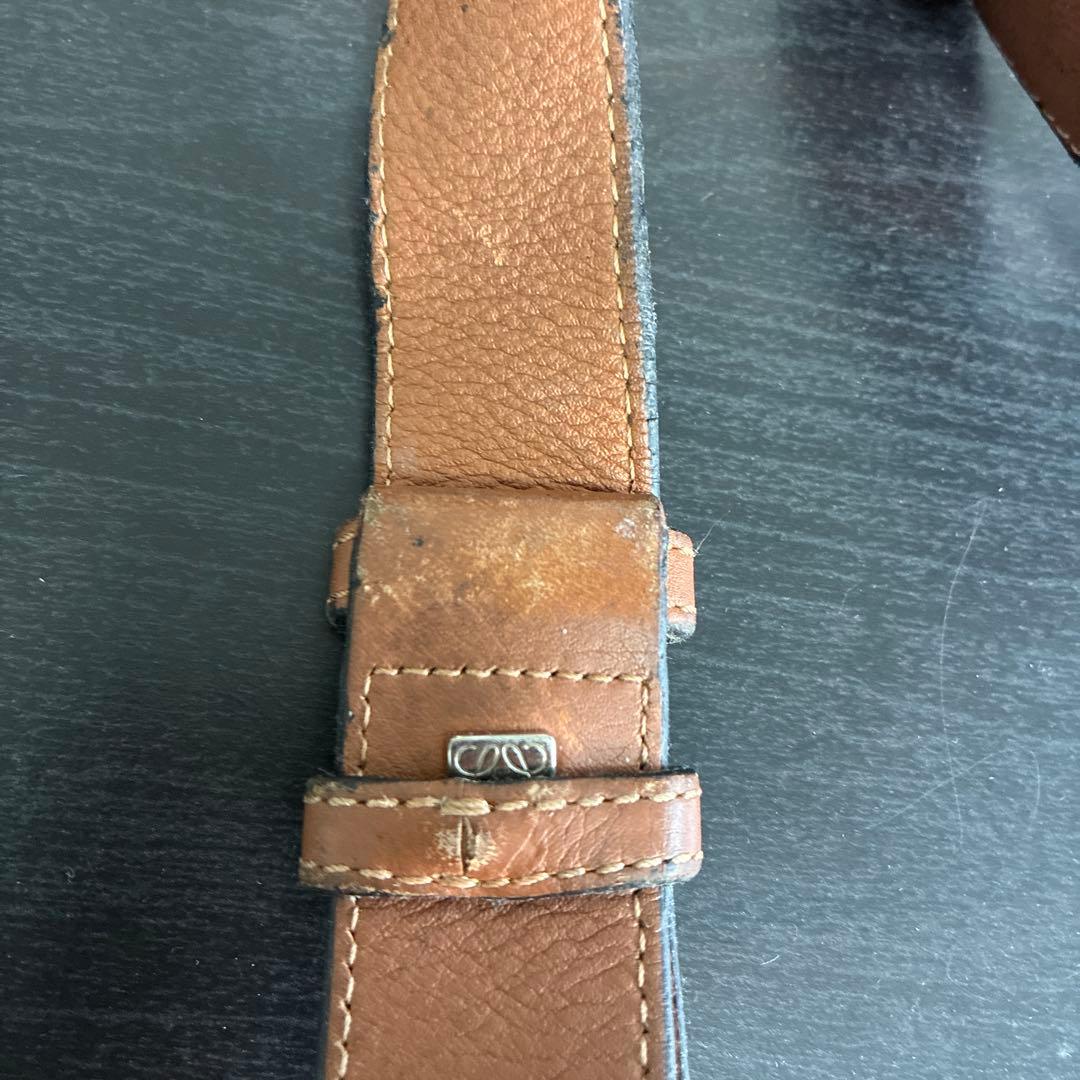 #1059 LOEWE ロエベ レザー ショルダーバッグ ブラウン 中古品