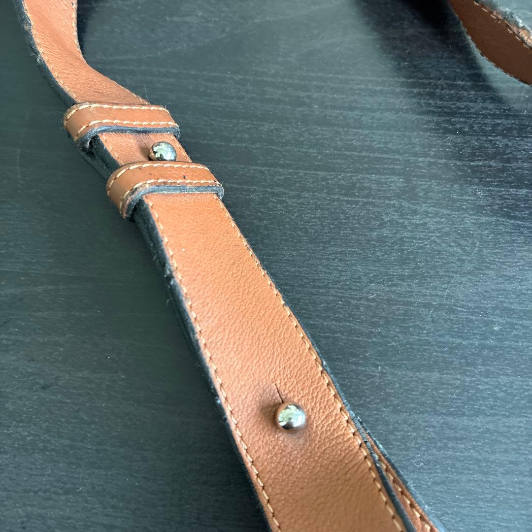 #1059 LOEWE ロエベ レザー ショルダーバッグ ブラウン 中古品