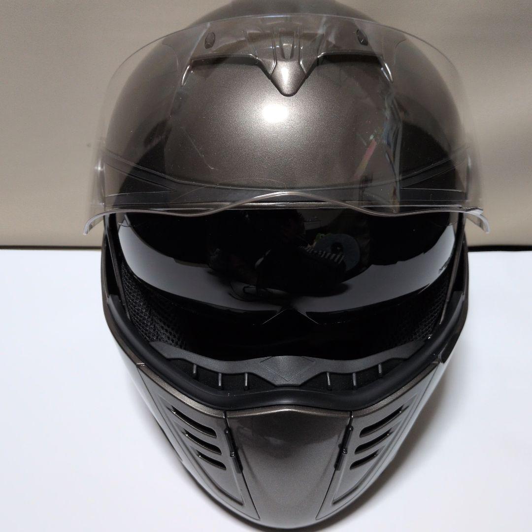システムヘルメットフルフェイス メタリックグレー