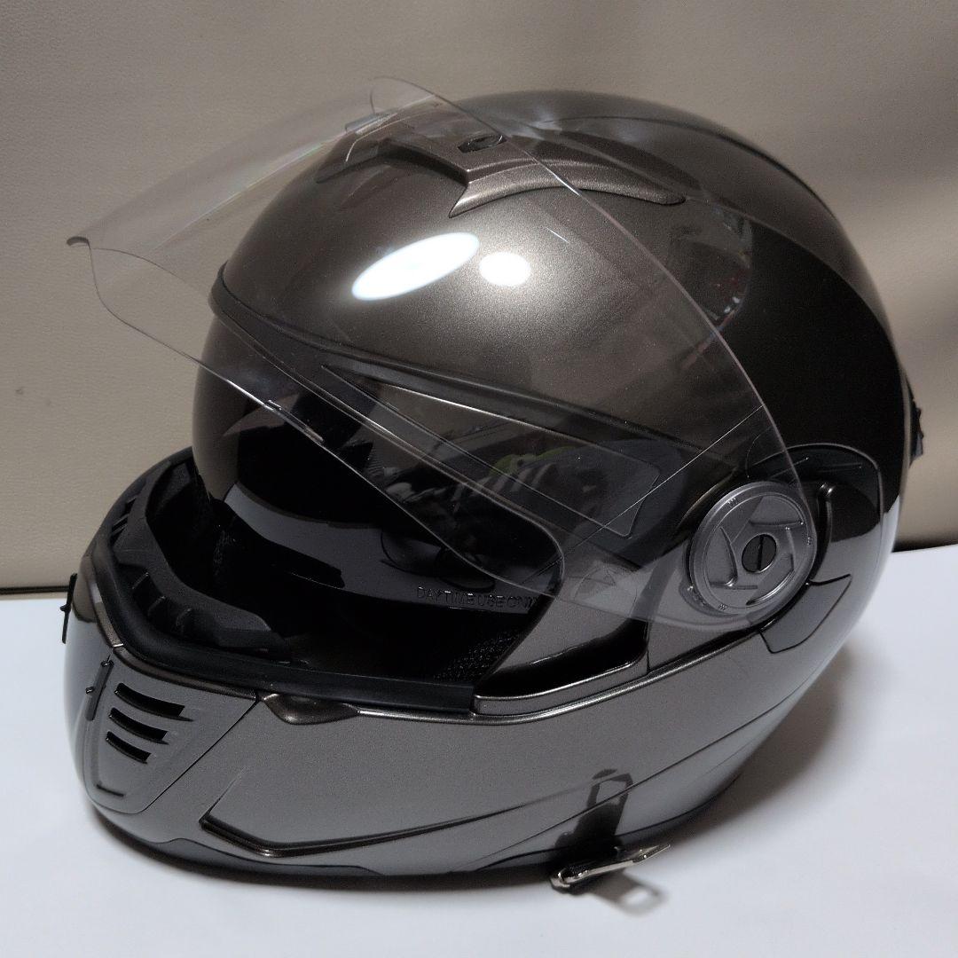 システムヘルメットフルフェイス メタリックグレー