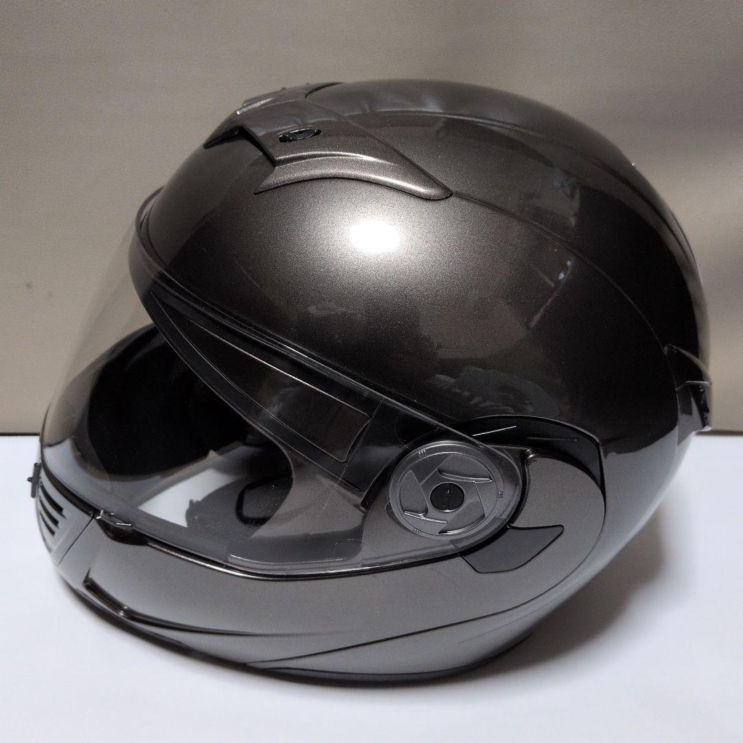 システムヘルメットフルフェイス メタリックグレー