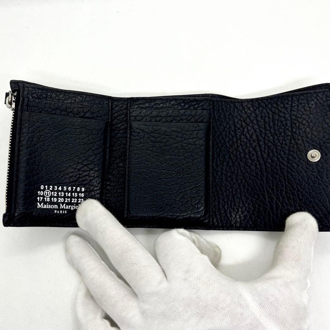 極美品/現行モデル✨メゾンマルジェラ 三つ折り財布 4ステッチ カレンダータグ