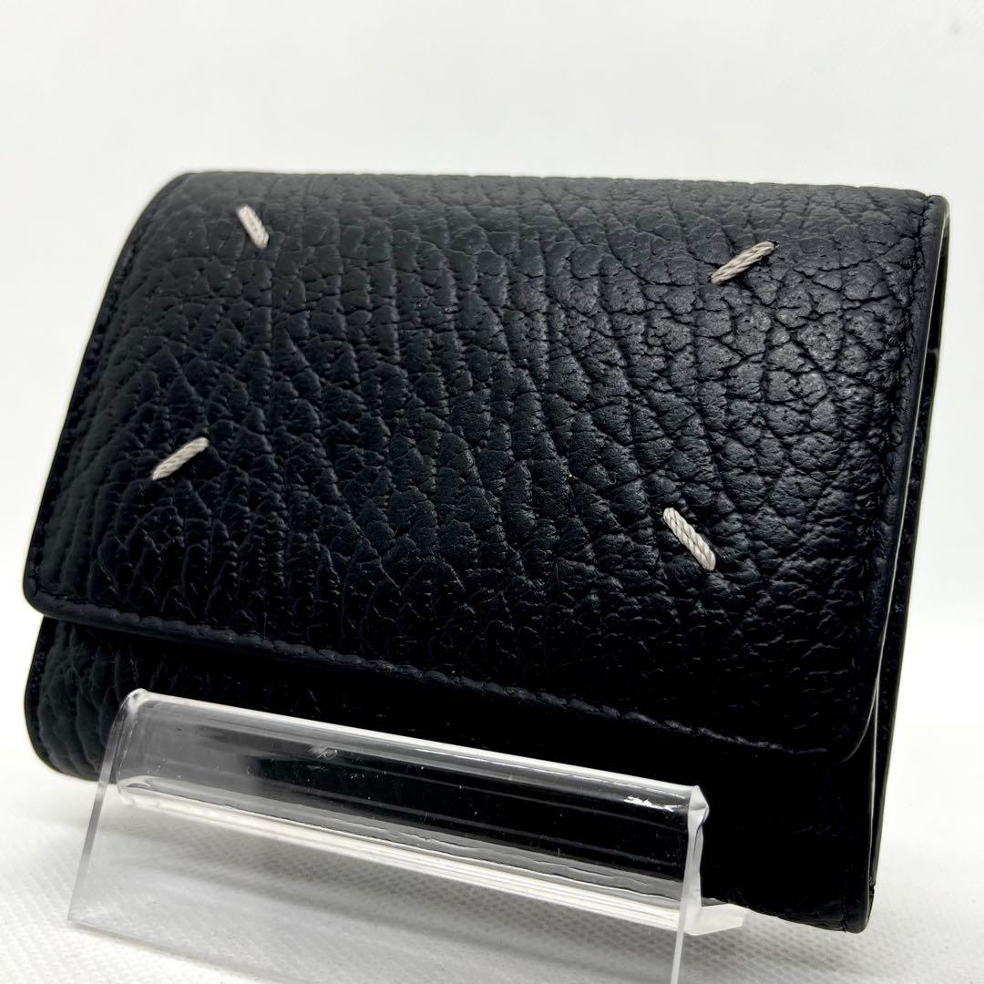 極美品/現行モデル✨メゾンマルジェラ 三つ折り財布 4ステッチ カレンダータグ