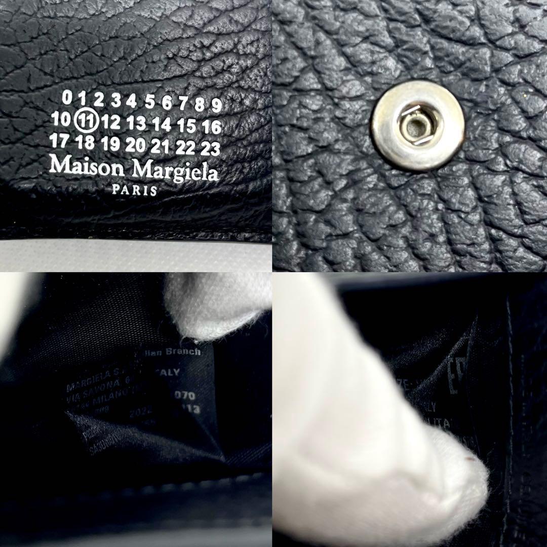 極美品/現行モデル✨メゾンマルジェラ 三つ折り財布 4ステッチ カレンダータグ