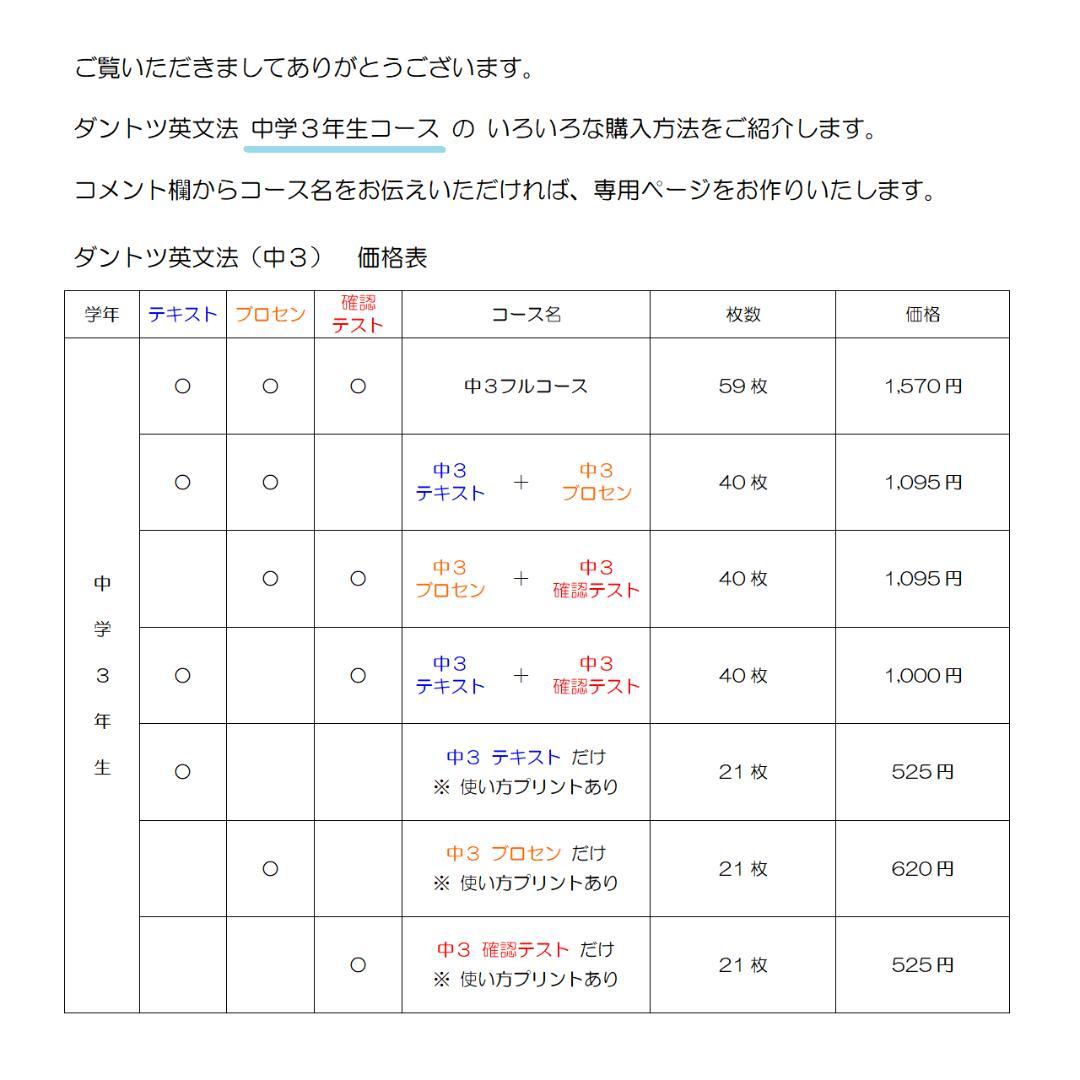 【匿名配送】ダントツ英文法フルセット［全302枚］メルカリ限定販売のブロセン含む