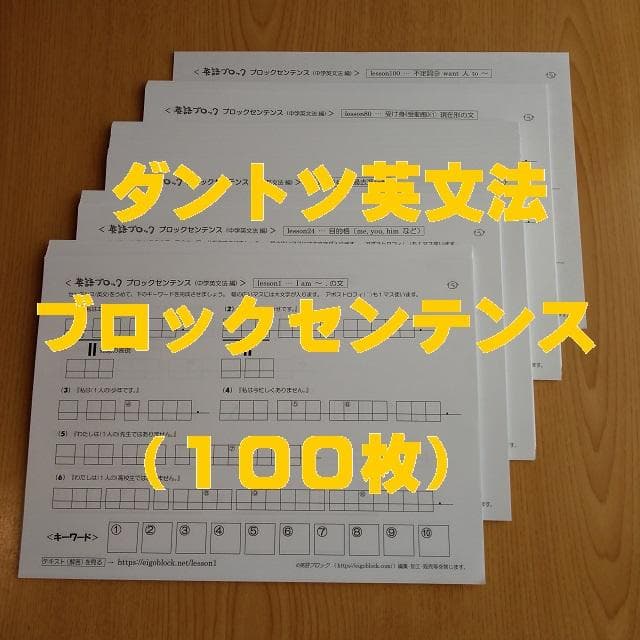 【匿名配送】ダントツ英文法フルセット［全302枚］メルカリ限定販売のブロセン含む